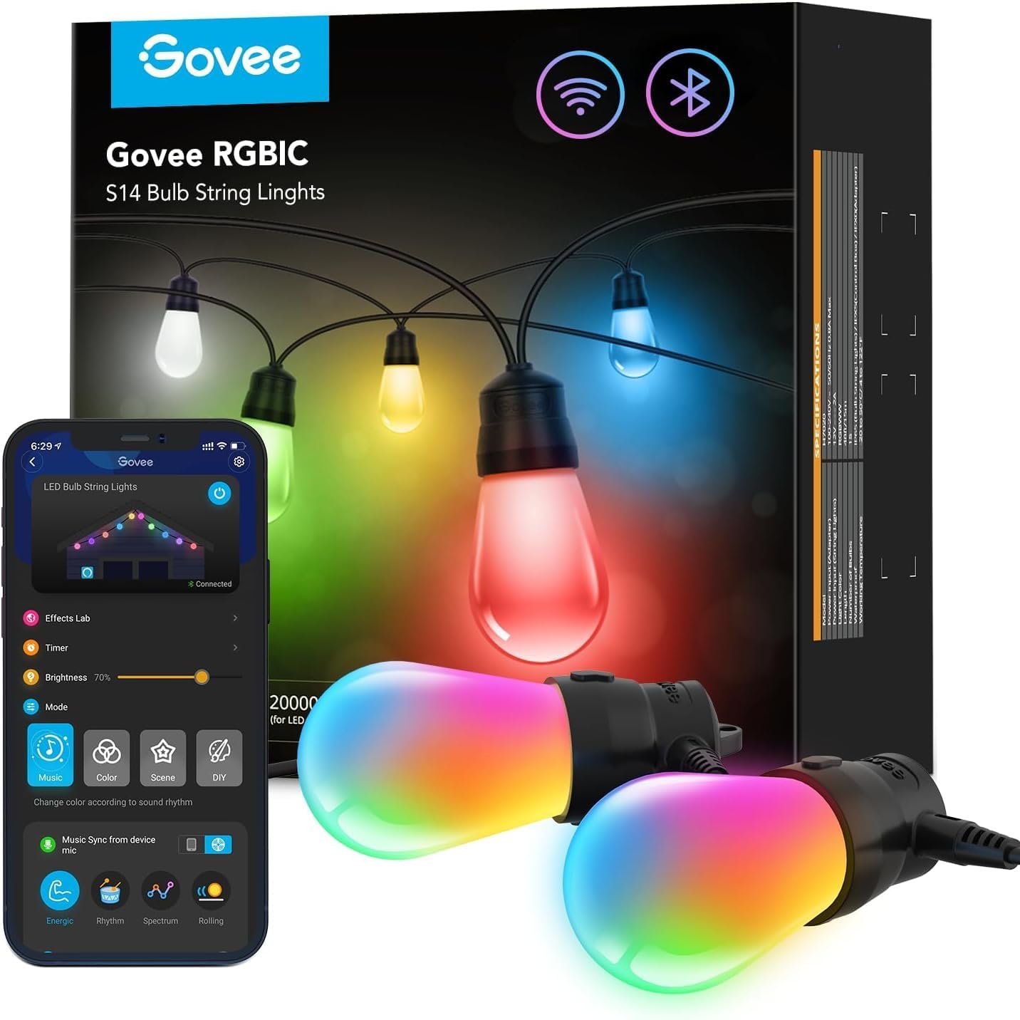 Govee Outdoor LED String Smart Garden Lights