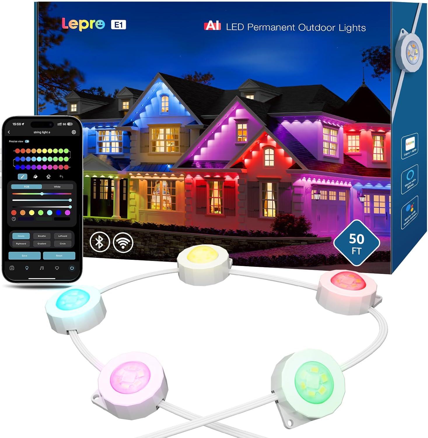 Lepro E1 AI Permanent Outdoor Smart Lights