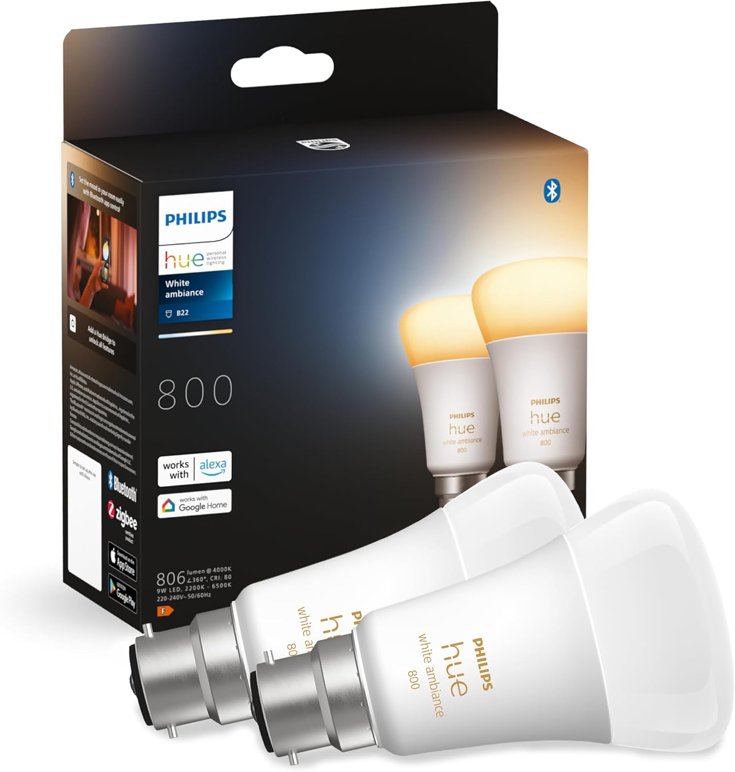 Philips Hue White Ambiance Smart LED Bulb