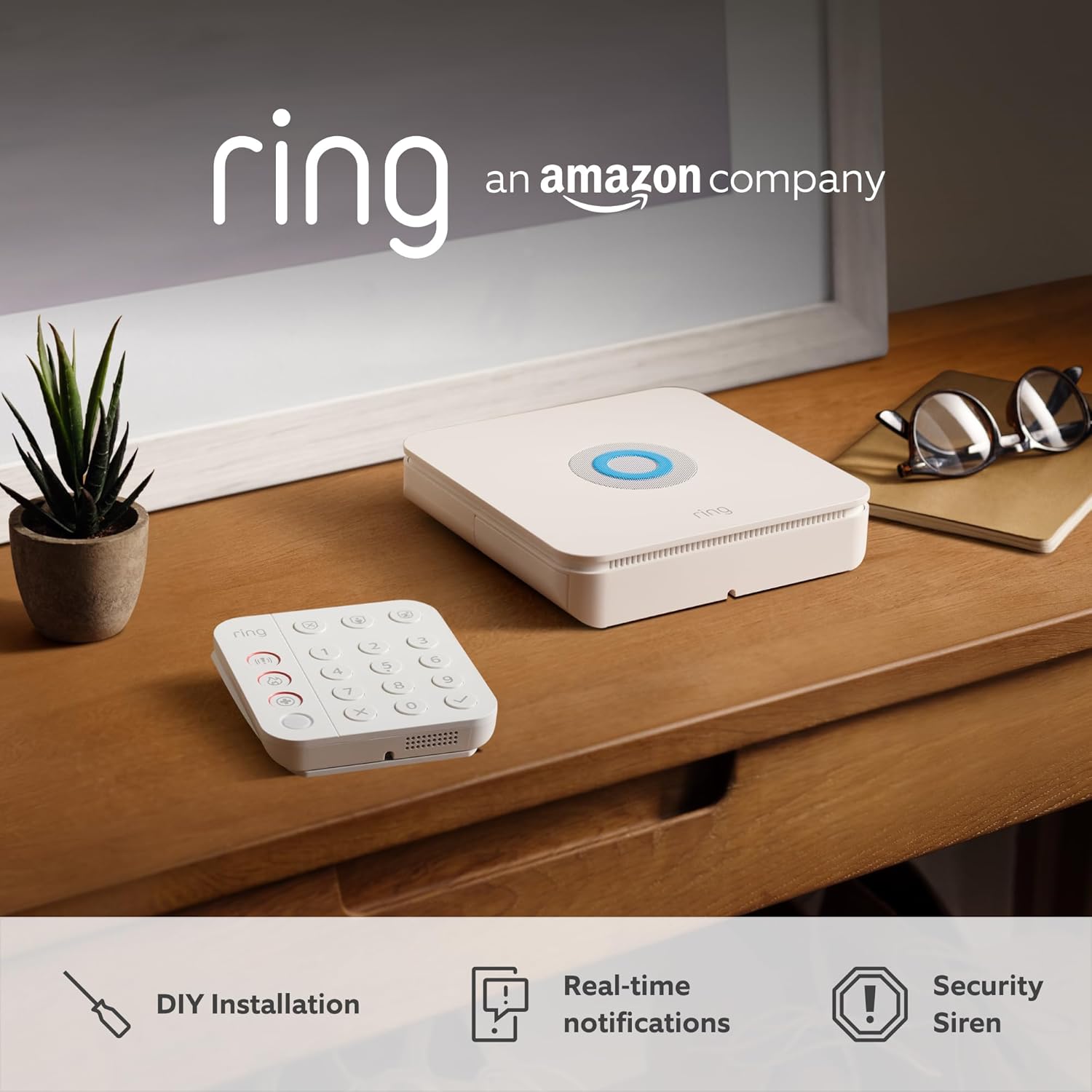 Ring Alarm Pack XL with Outdoor Siren, motion sensors, door contacts, and base station