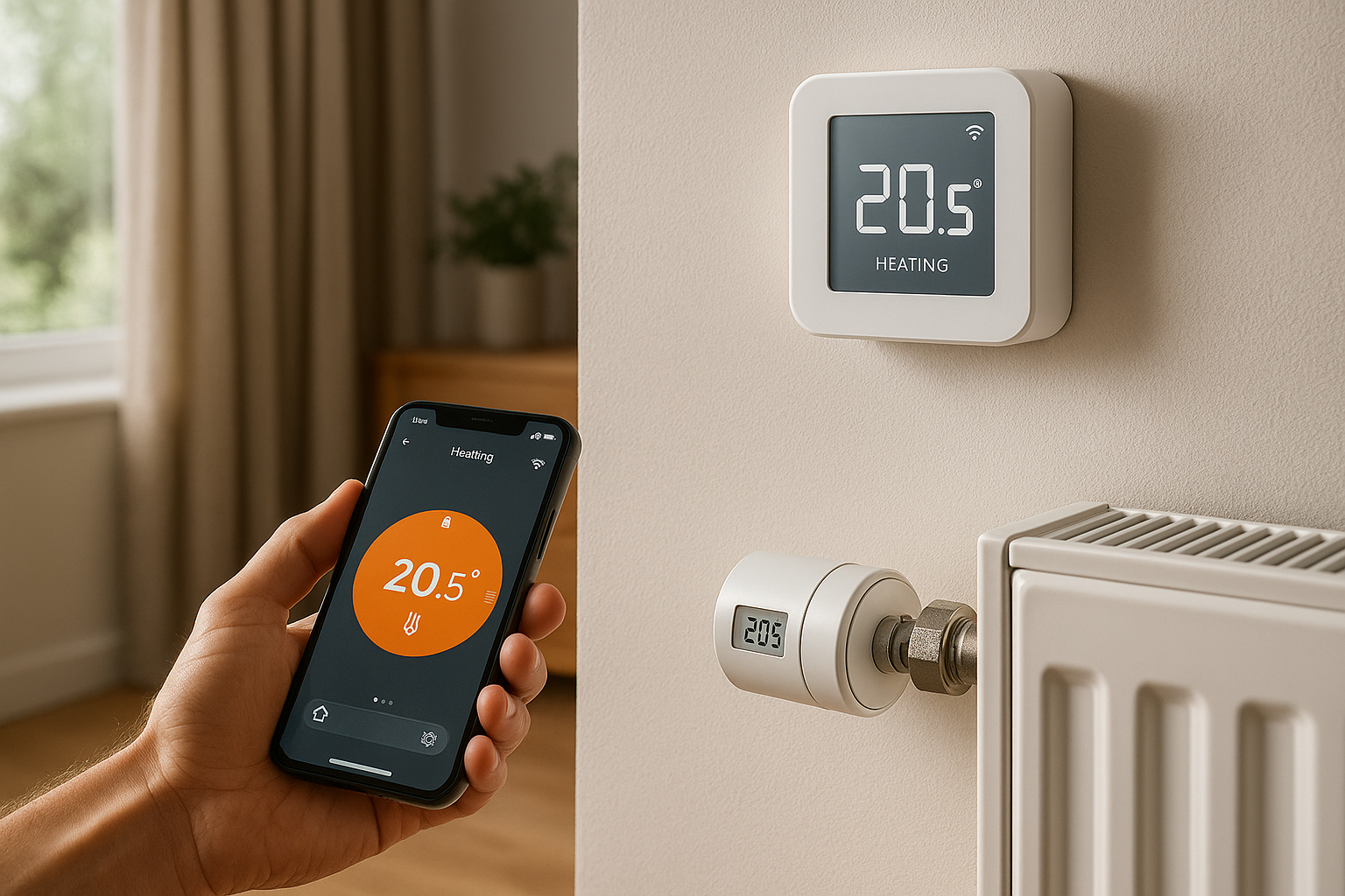 Saving energy using smart thermostats and radiator valves