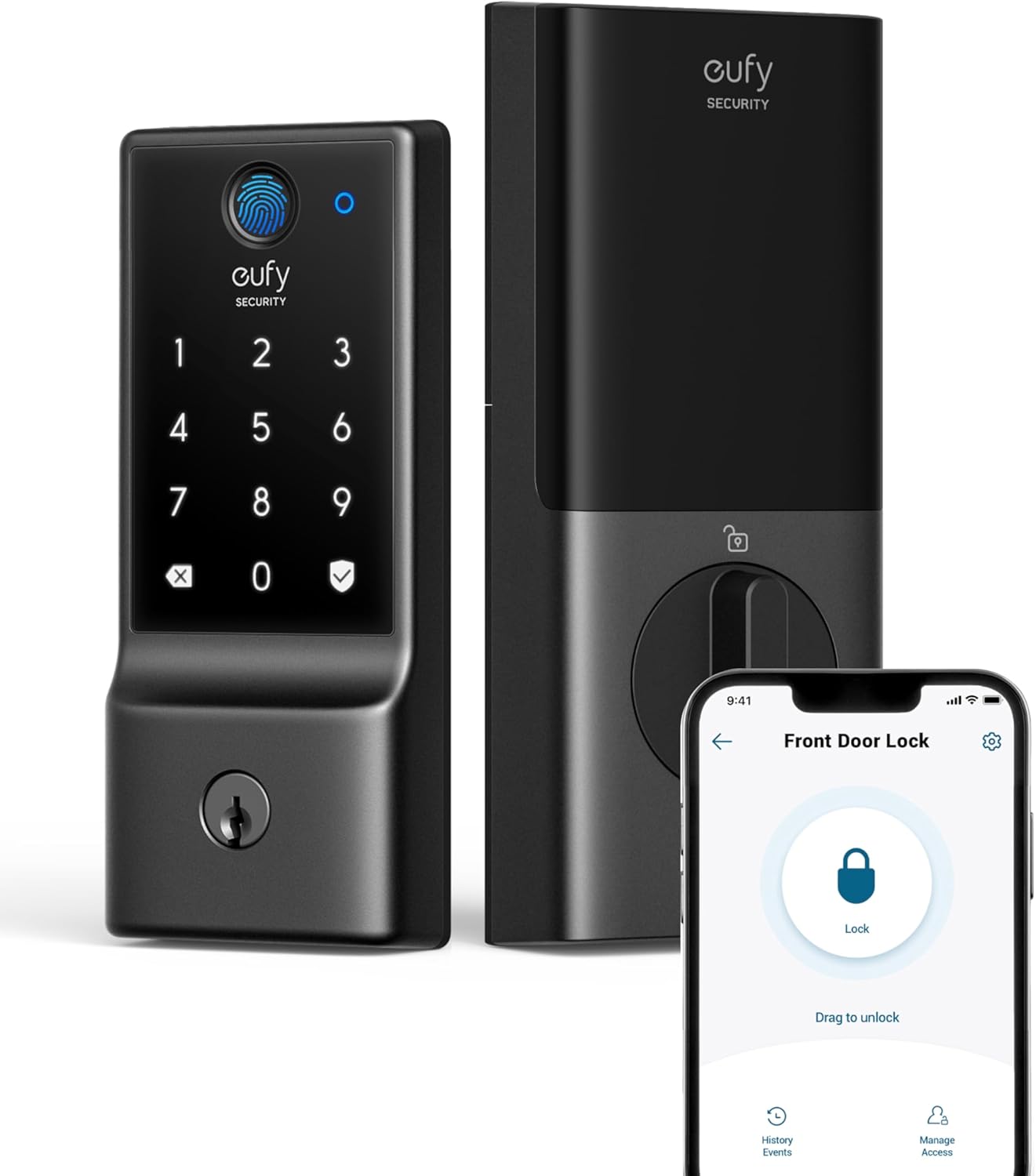 Security Smart Lock C220, Fingerprint Keyless Entry Door Lock