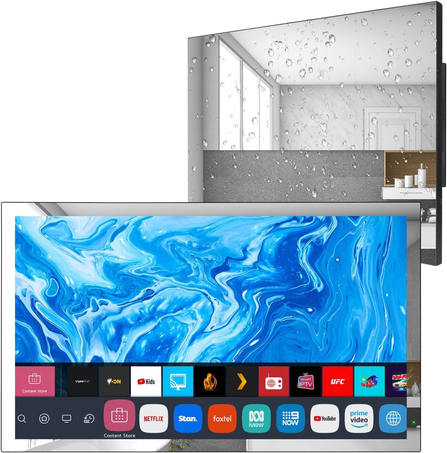 Soulaca 24-inch Smart LED Mirror TV for Bathroom
