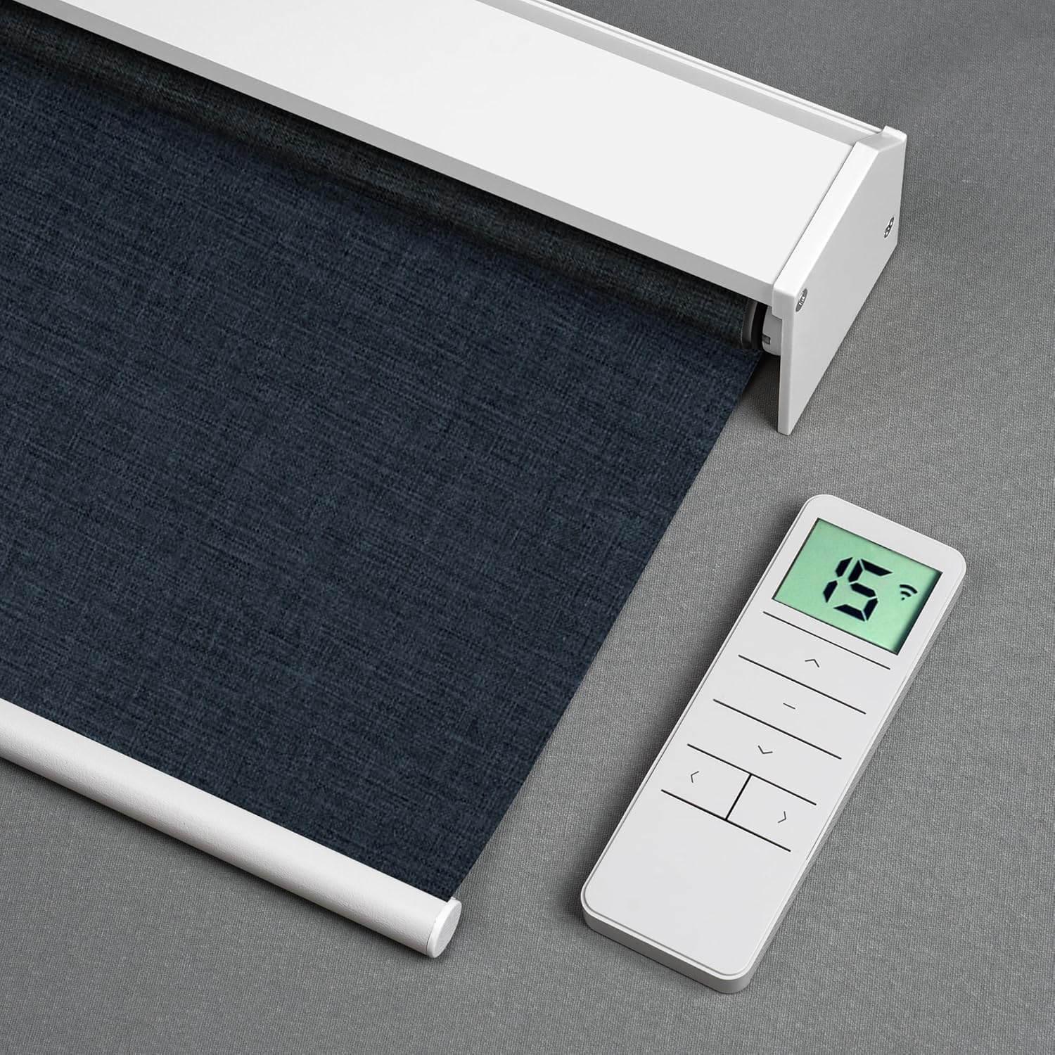 Tokblind Motorized Roller Blind with Remote Control Compatible with Alexa Google via Hub